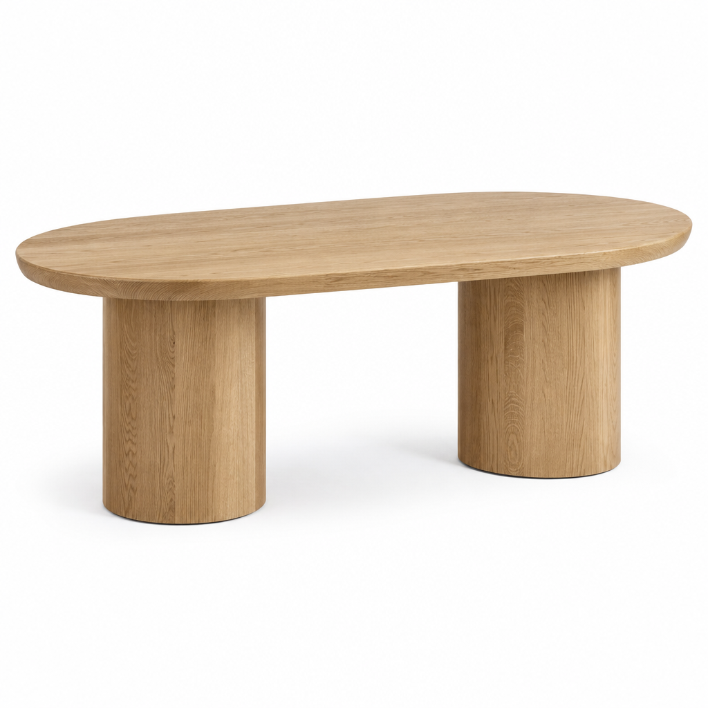 Ovale Eettafel Eiken 220 cm