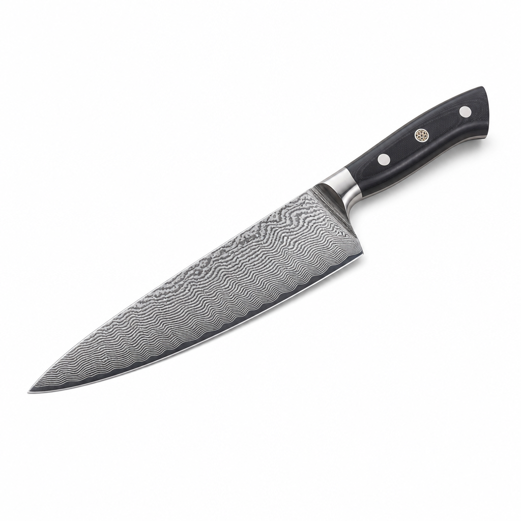 Koksmes 21 cm Damaststaal