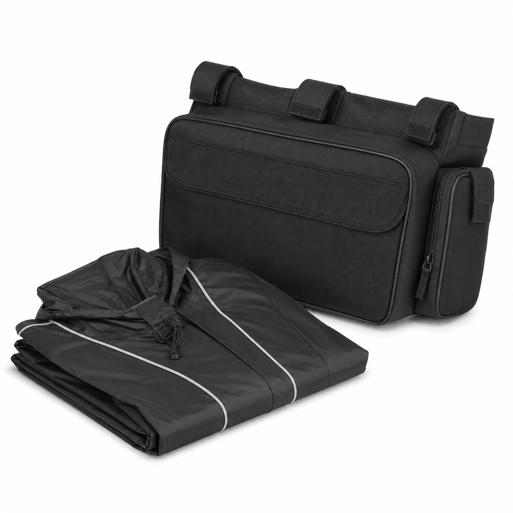 Scootmobiel Accessoireset – Regencape & Achtertas